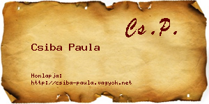 Csiba Paula névjegykártya